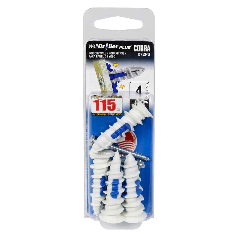 Ancrage pour mur creux WallDriller Plus #8 x 1-1/2'', 4units