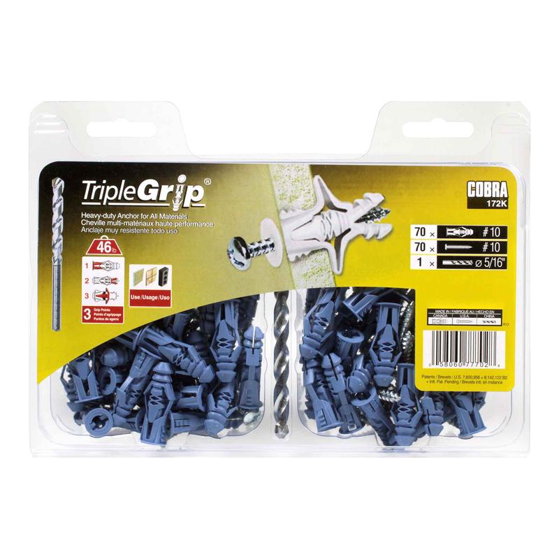 Ancrage Triple-Grip #10x1-1/2", 70units