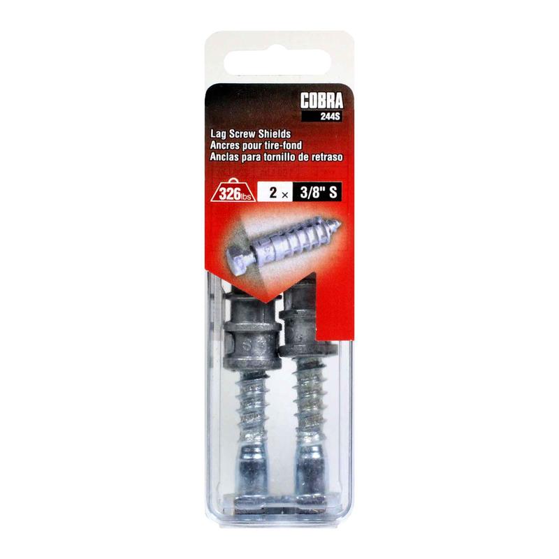 Ancre pour tire-fond de 3/8" (S), 2 units