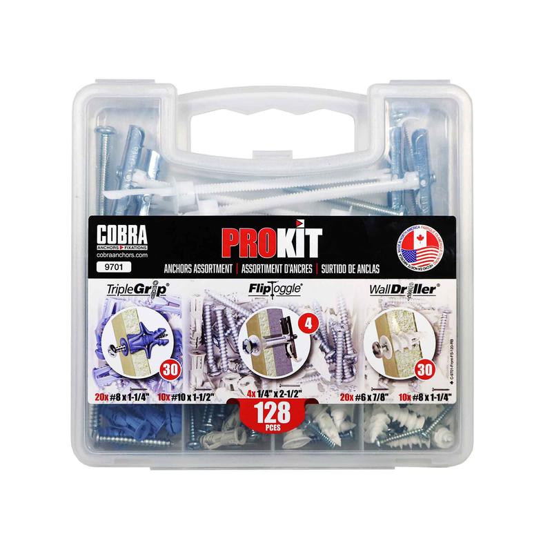 Assortiment dAncrage ProKit, 128pices