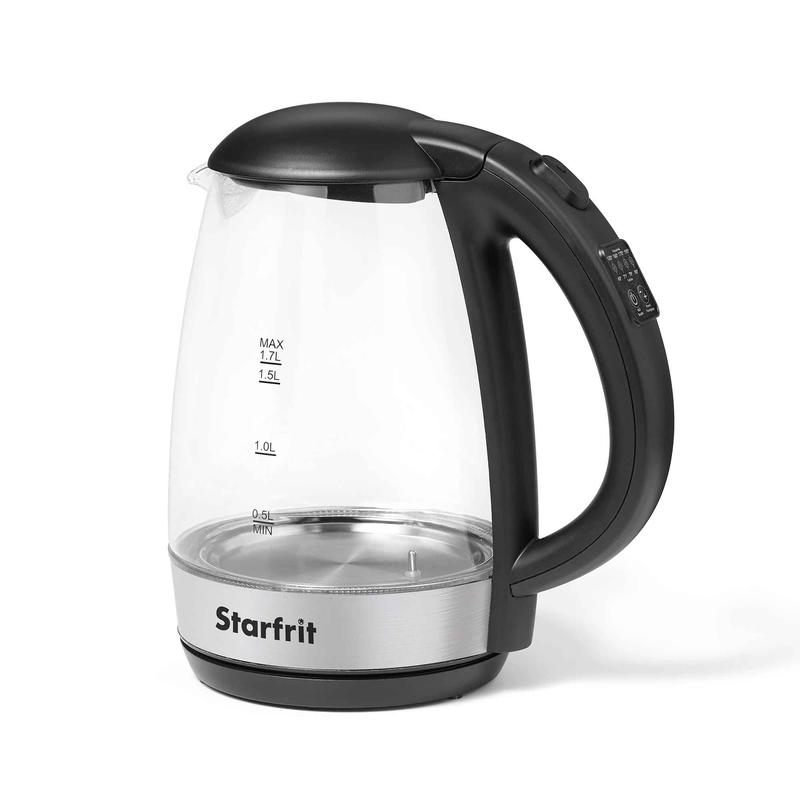 Bouilloire lectrique en verre  temprature variable, 1,7 L