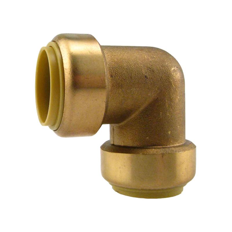 Raccord en coude  pousser sans plomb, 1/2"