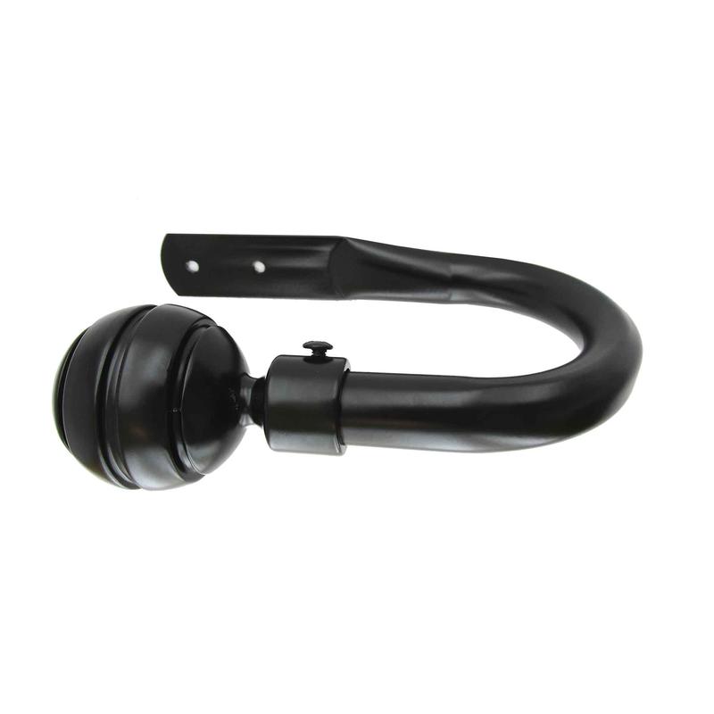 Attache noire pour rideau, 2 units