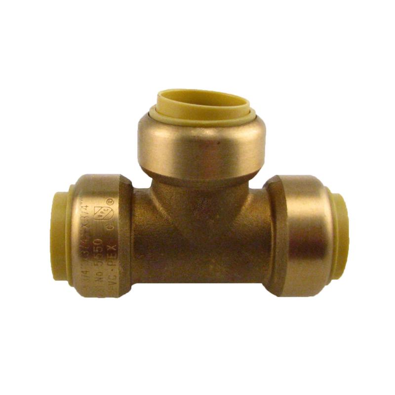 Raccord en "T"  pousser sans plomb, 3/4"