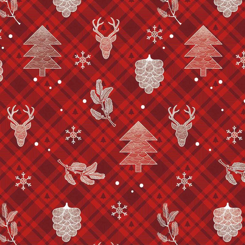 Revtement de table avec motifs de Nol, 55'' x 65' (vendu au pied linaire)