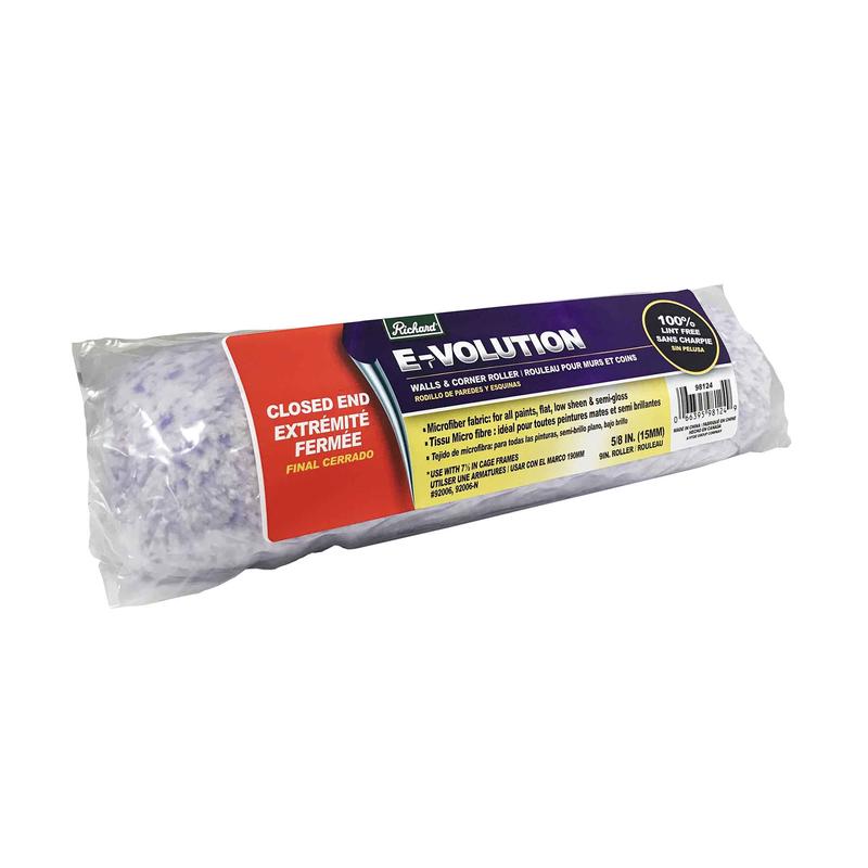 Rouleaux E-Volution pour murs et coin avec extrmit ferme, 5/8" x 9''