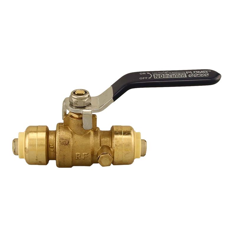 Valve  bille  pousser avec drain sans plomb, 1/2"