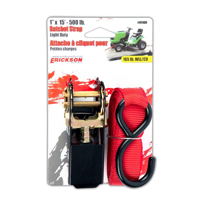 Attache  cliquet pour petites charges avec rsistance  la rupture de 500 lb, 1" x 15'