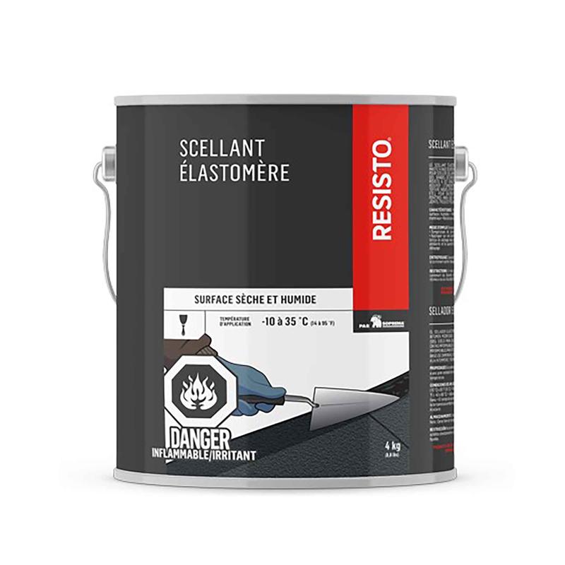 Scellant lastomre noir tout-usage, 3,78 L