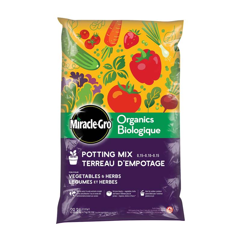 Terreau dempotage biologique pour lgumes et fines herbes, 28,3L