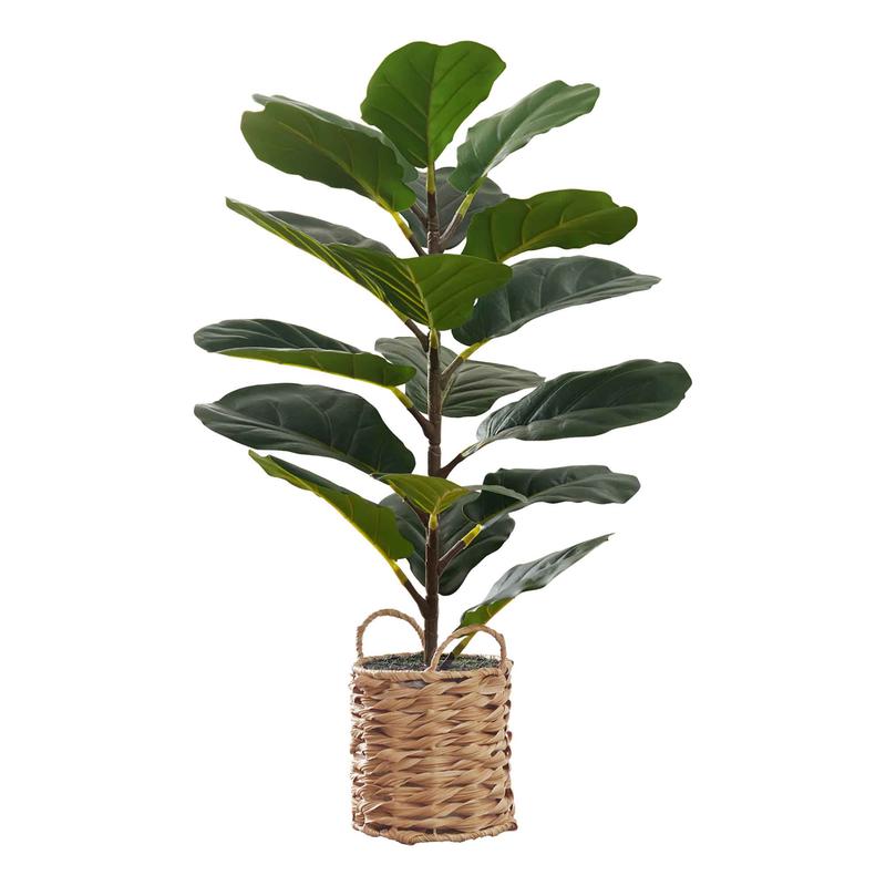 Arbre  feuilles de violon artificiel dintrieur en pot tiss, 28"