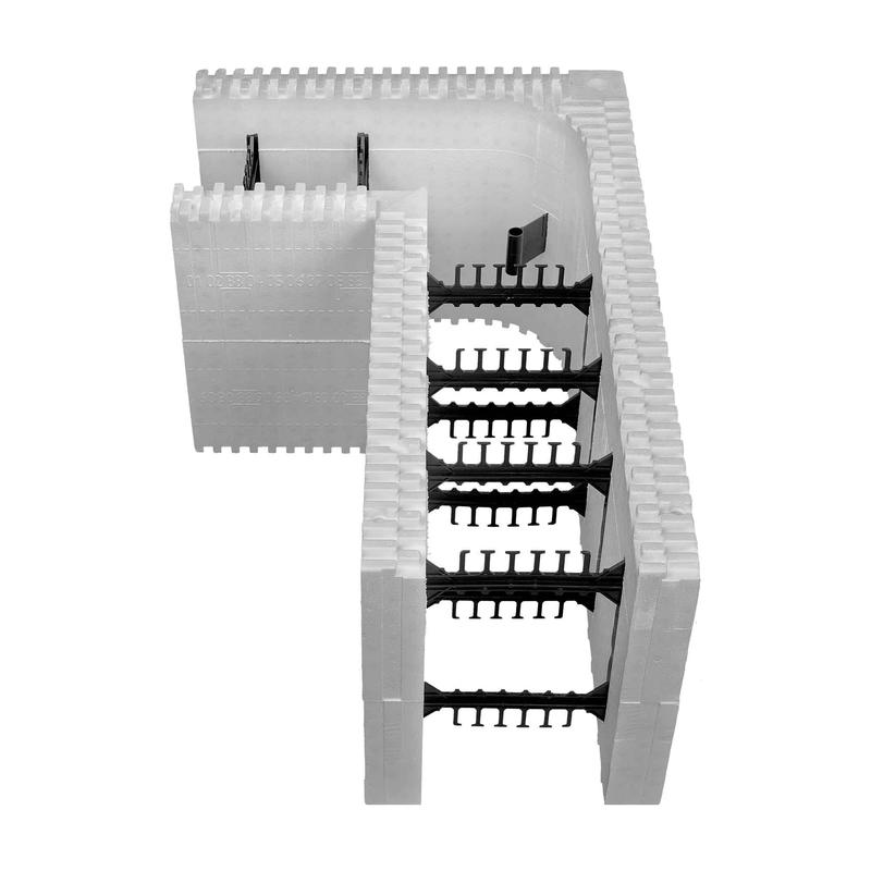 Bloc de coffrage en coin de 90 BuildBlock, 6''