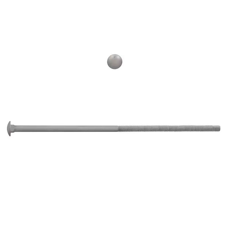 Boulon de carrosserie galvanis, 1/4" x 5" (50 units)