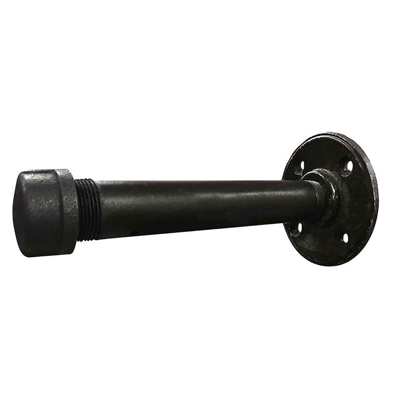 querre  tablette en mtal noir de style tuyauterie, 6"