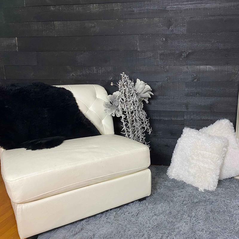 Revtement en bois rcupr en 3D, noir urbain