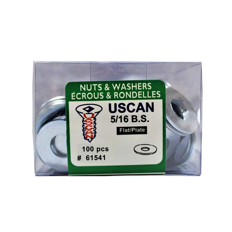 Rondelle plate en acier plaqu de zinc, 5/16" (100 units)