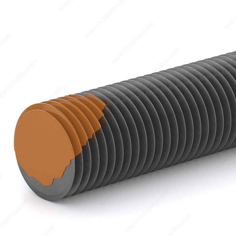 Tige filete en acier non plaqu, 1" x 36"