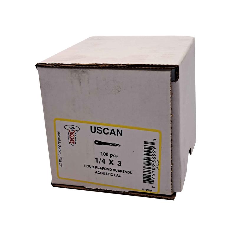 Vis tire-fond pour plafond suspendu, #1/4 x 3" (100 units)