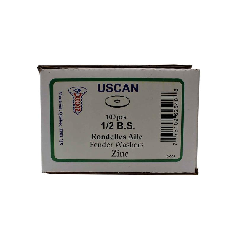 Rondelle de pare-chocs en acier plaqu zinc, 1/2" (100 units)