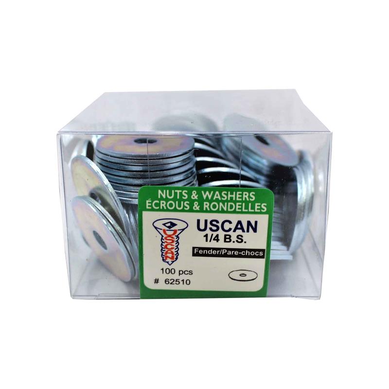 Rondelle de pare-chocs en acier plaqu zinc, 1/4" (100 units)