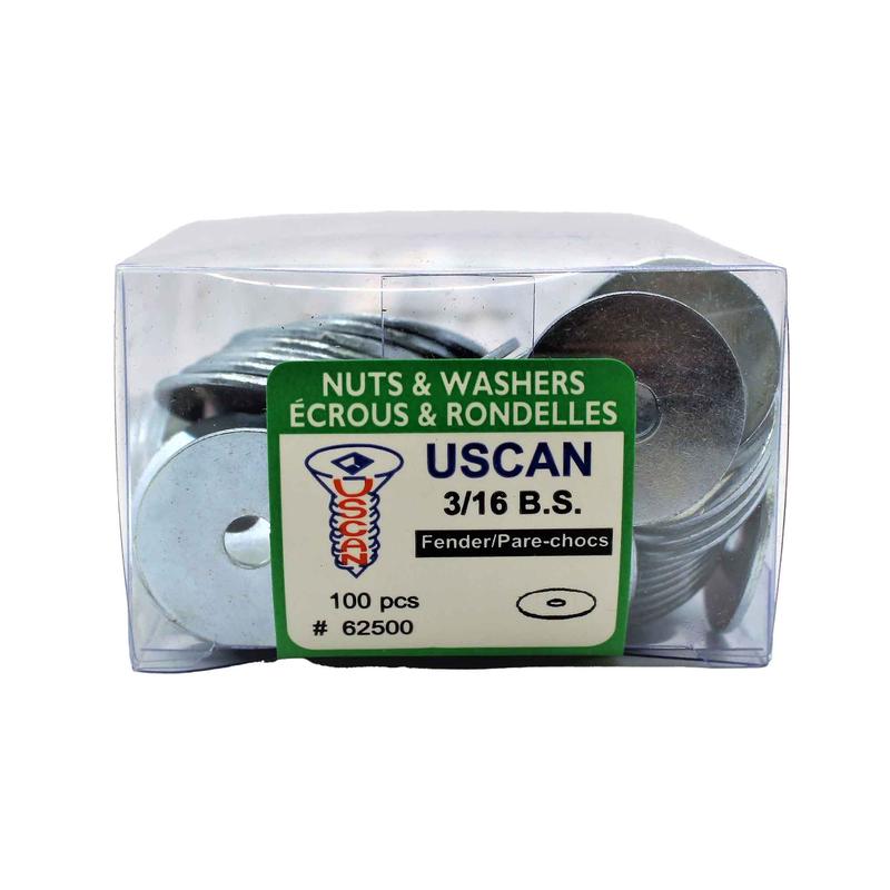 Rondelle de pare-chocs en acier plaqu zinc, 3/16" (100 units)