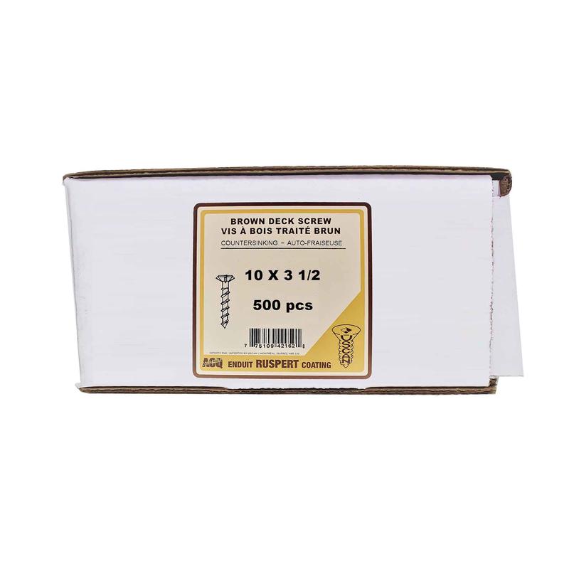 Vis  bois trait brune, #10x3-1/2" (500 units)