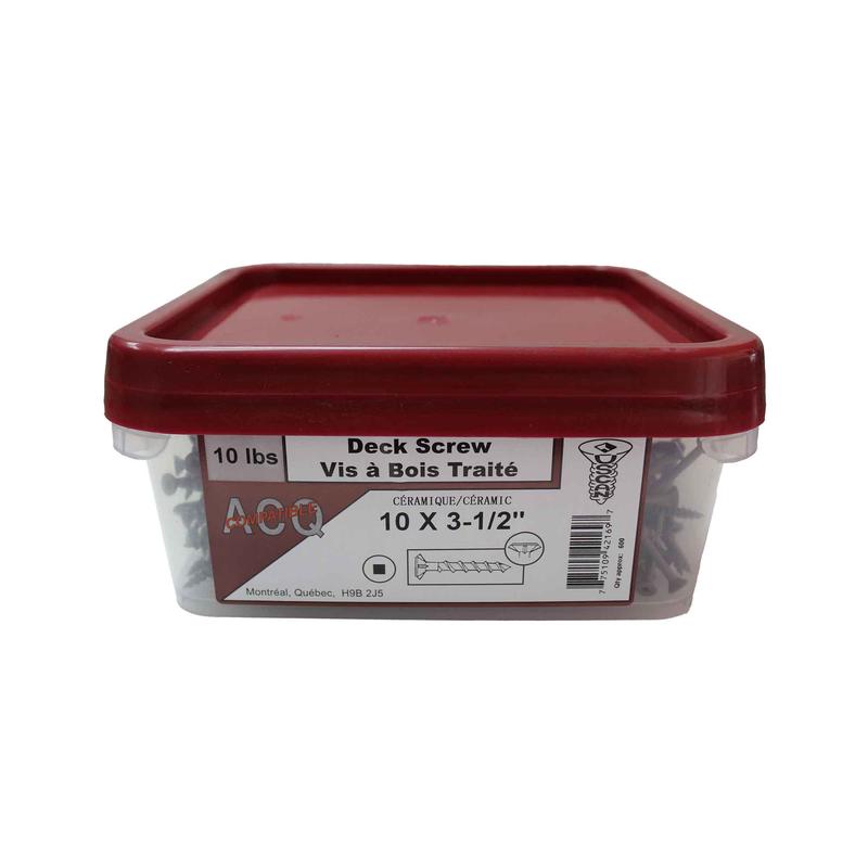 Vis  bois trait brune, #10x3-1/2" (chaudire de 10lb)