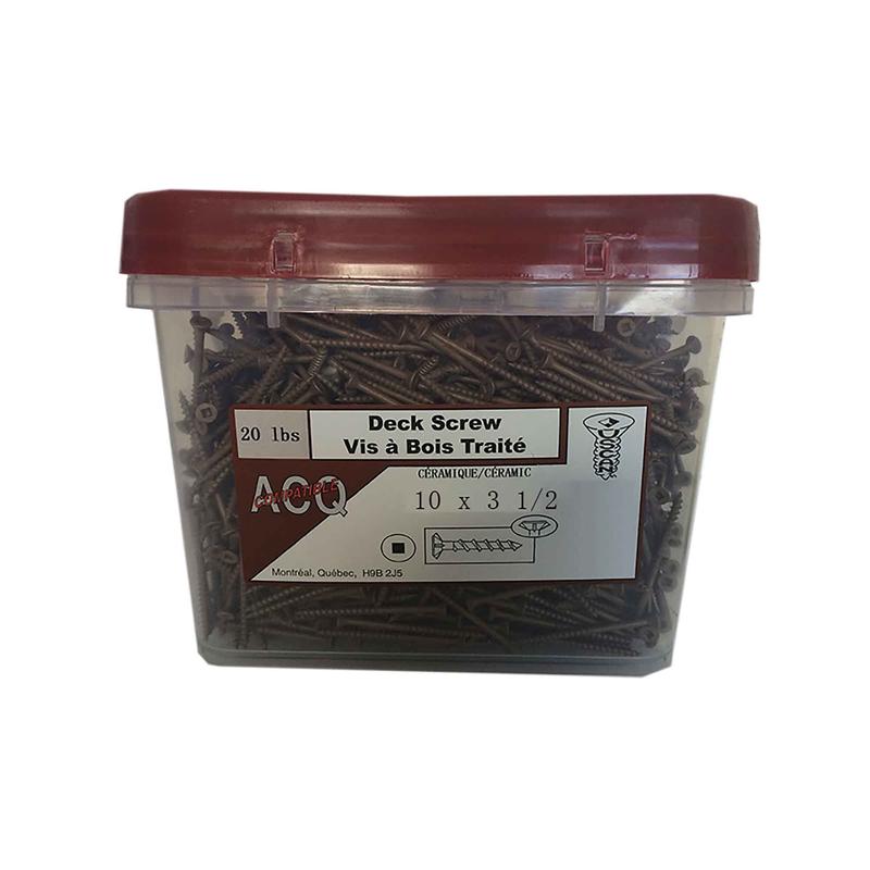 Vis  bois trait brune, #10x3-1/2" (chaudire de 20lb)