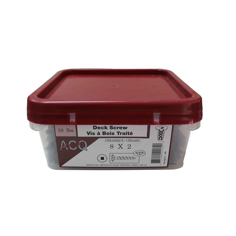 Vis  bois trait brune, #8 x 2" (chaudire de 10 lb)