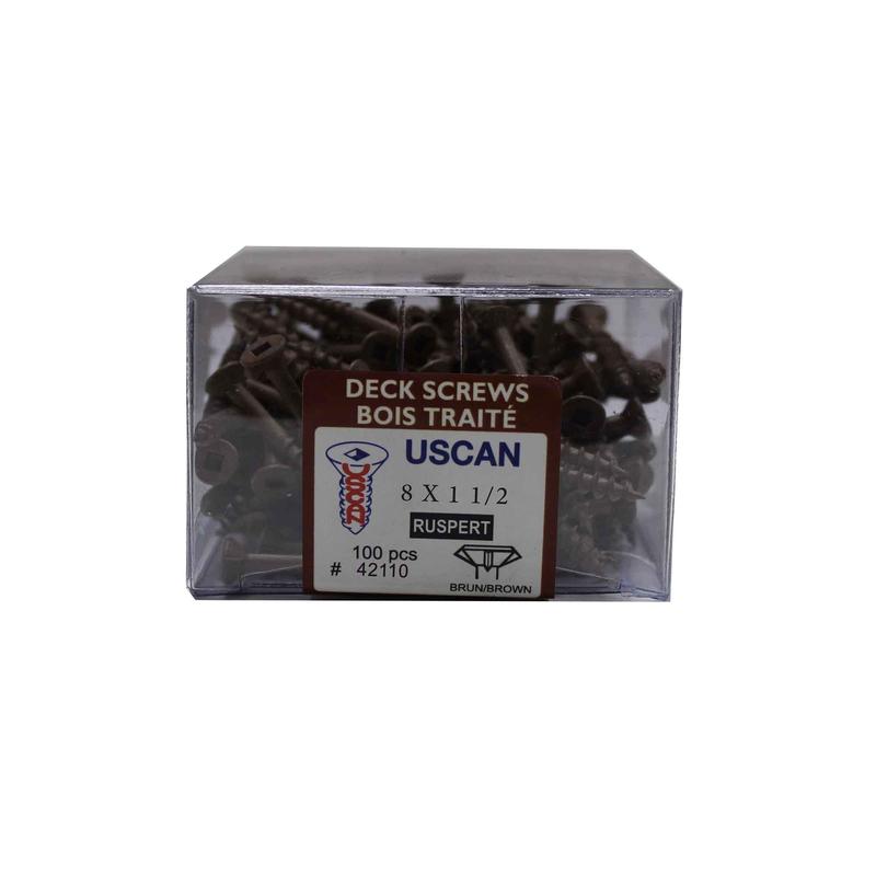 Vis  bois trait brune, #8x1-1/2" (100 units)