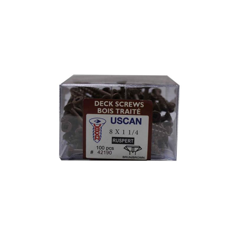 Vis  bois trait brune, #8x1-1/4" (100 units)