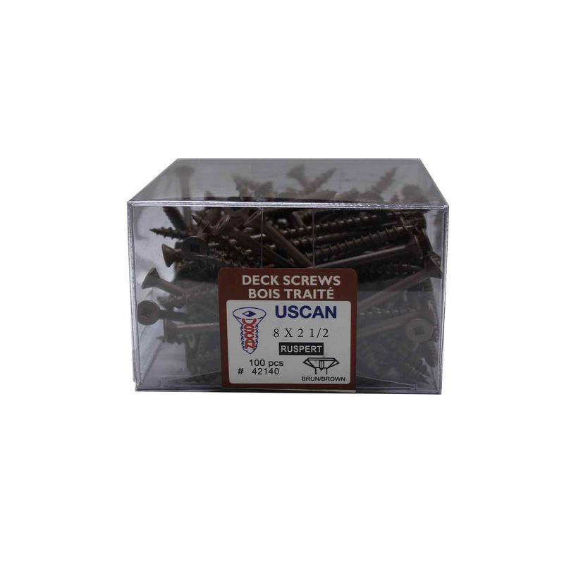 Vis  bois trait brune, #8x2-1/2" (100 units)