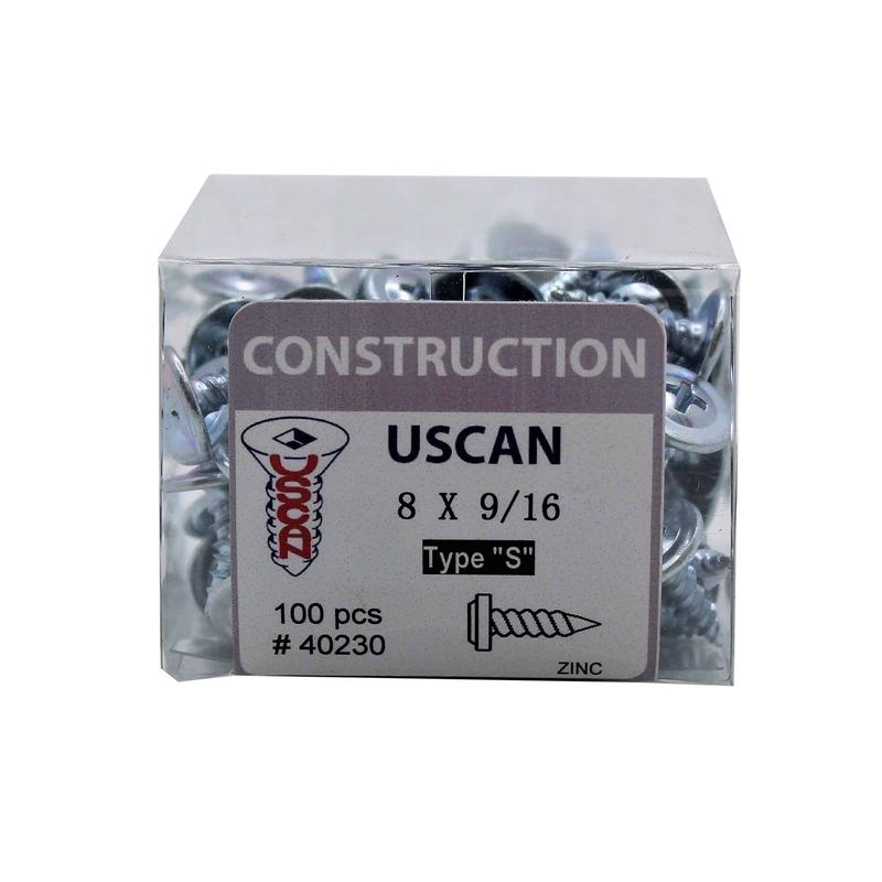 Vis  gypse pour latte de type "S" plaqu zinc, #8x 9/16" (100 units)