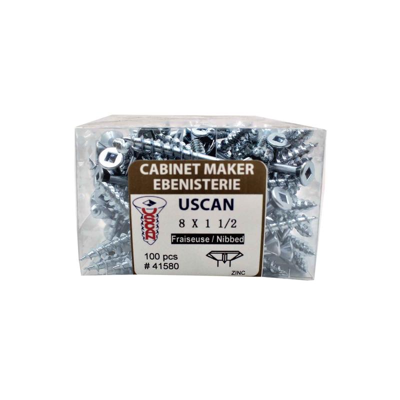 Vis  particule auto-fraiseuse plaque zinc, #8x1-1/2" (100 units)