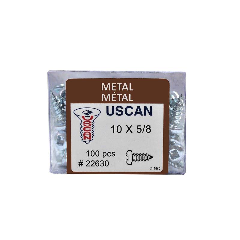 Vis  tte ronde plaque zinc pour mtal, #10x 5/8" (100 units)