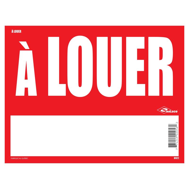 Affiche " louer", 12" x 16"