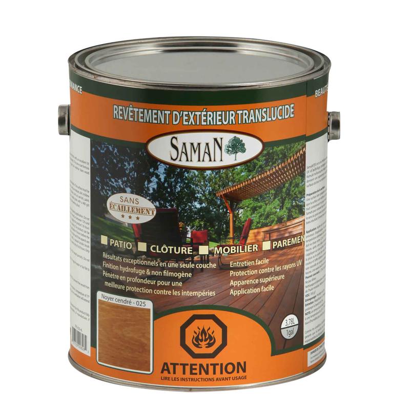 Revtement d'extrieur translucide noyer cendr, 3,78 L