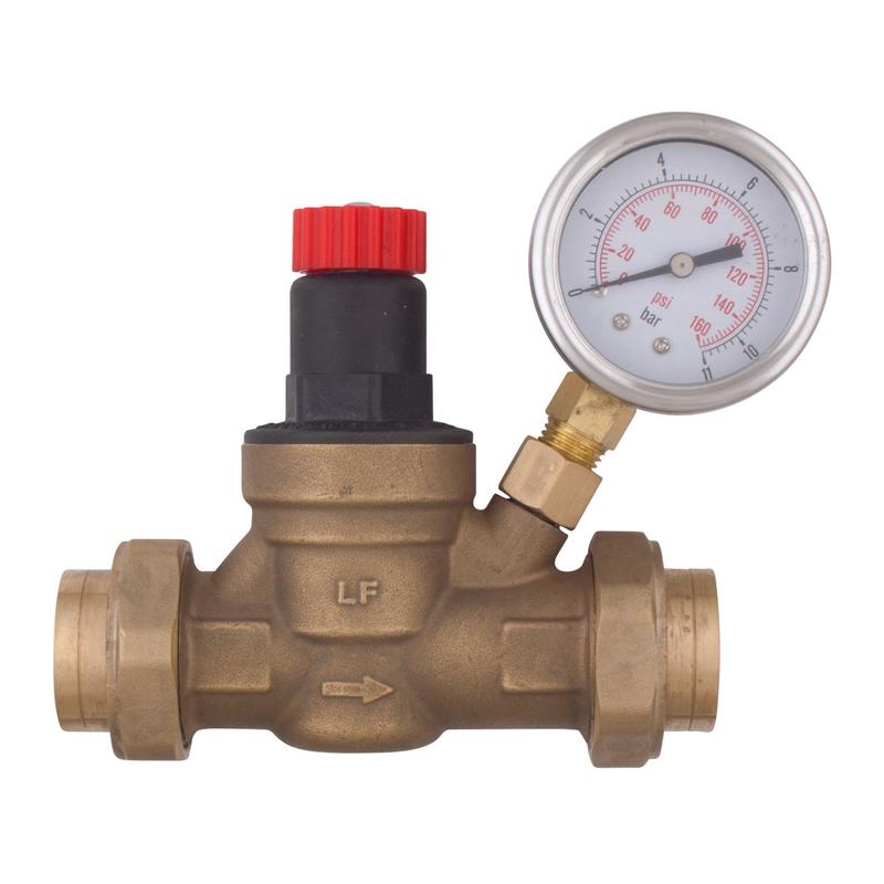 Valve rductrice de pression avec manomtre, 3/4'' NPT