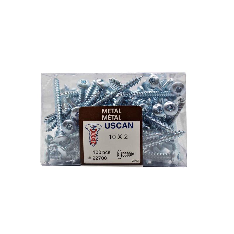 Vis  tte ronde plaque zinc pour mtal, #10 x 2" (100 units)