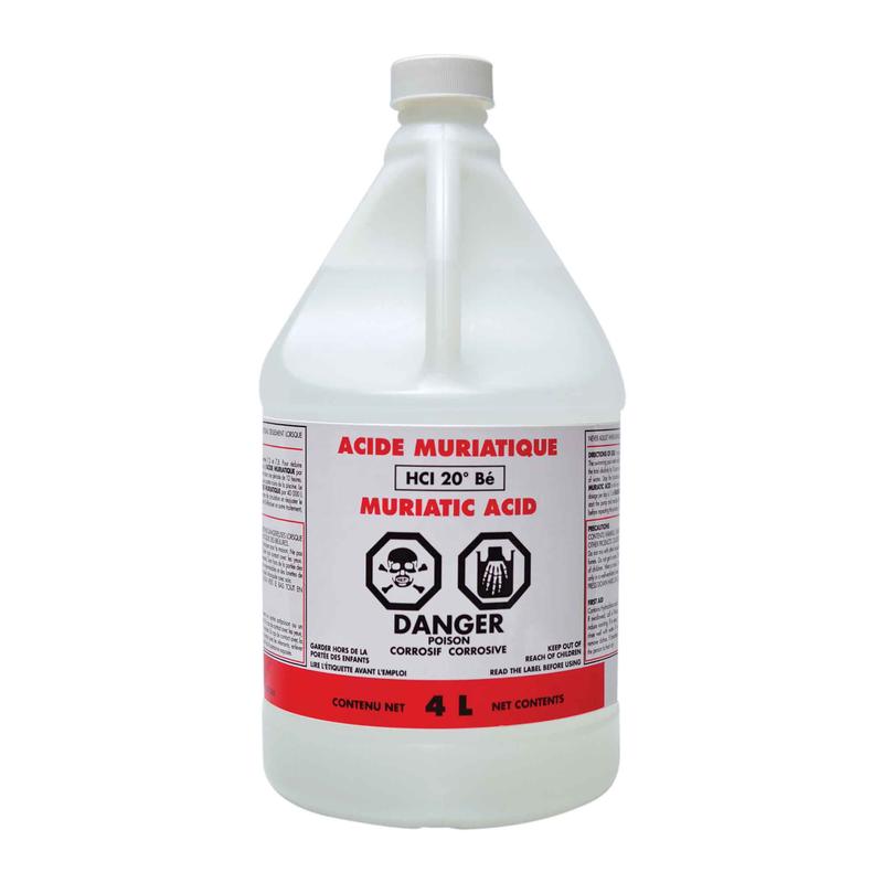 Acide muriatique HCI 20 B, 4 L