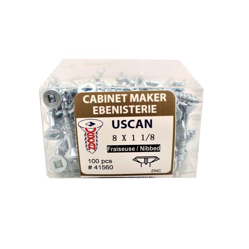 Vis autofraiseuse  tte plate plaque zinc pour particule, #8x1-1/8" (100 units)