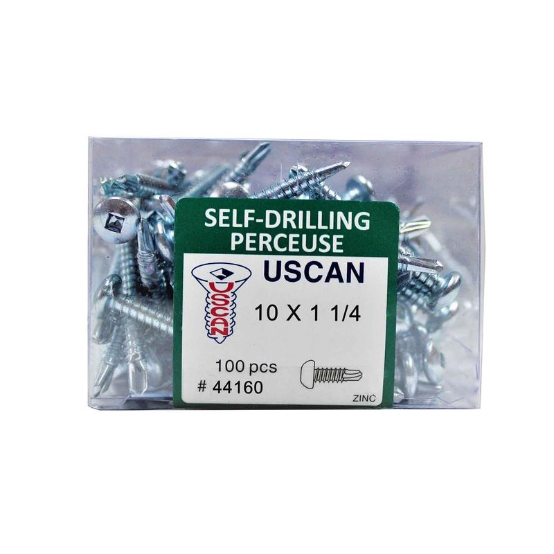 Vis autoperceuse  tte ronde plaque zinc "Tek" pour le mtal, #10-16 x 1-1/4" (100 units)