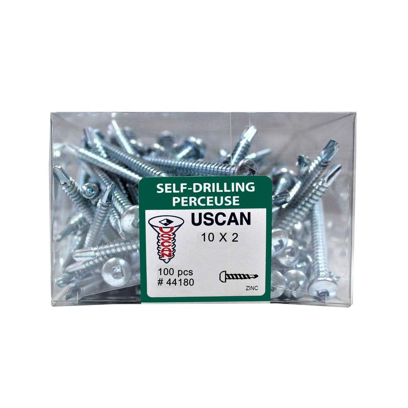 Vis autoperceuse  tte ronde plaque zinc "Tek" pour le mtal, #10-16 x 2" (100 units)