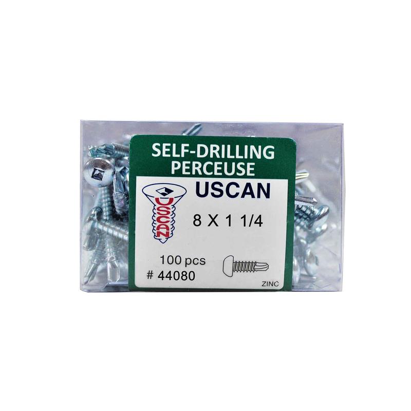 Vis autoperceuse  tte ronde plaque zinc "Tek" pour le mtal, #8-18 x 1-1/4" (100 units)