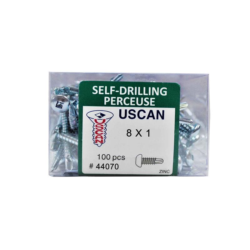Vis autoperceuse  tte ronde plaque zinc "Tek" pour le mtal, #8-18 x 1" (100 units)