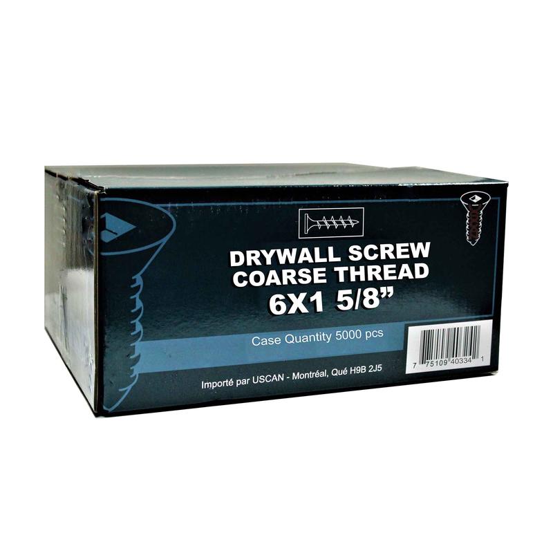 Vis  gros filetage pour cloisons sches, #6 x 1-5/8" (5 000 units)