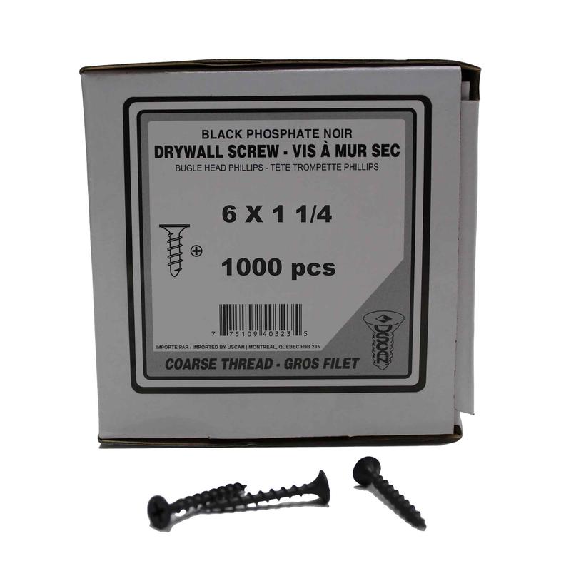 Vis  gros filetage pour cloisons sches, #6x1-1/4" (1 000 units)