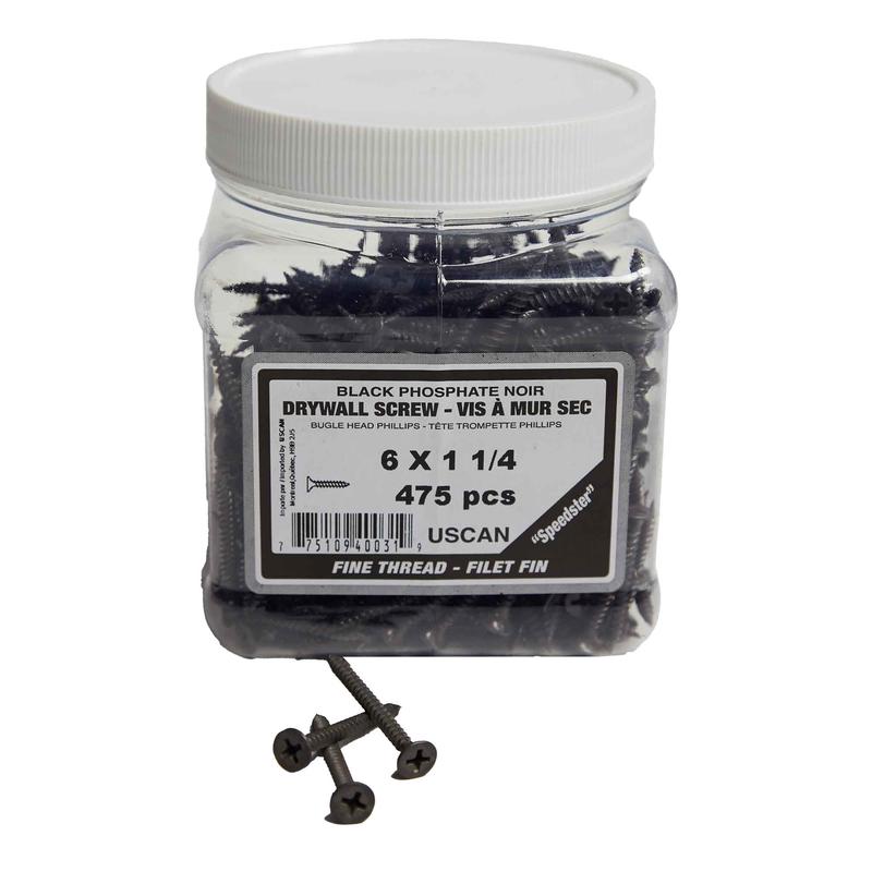 Vis  petit filetage pour cloisons sches, #6x1-1/4" (475 units)