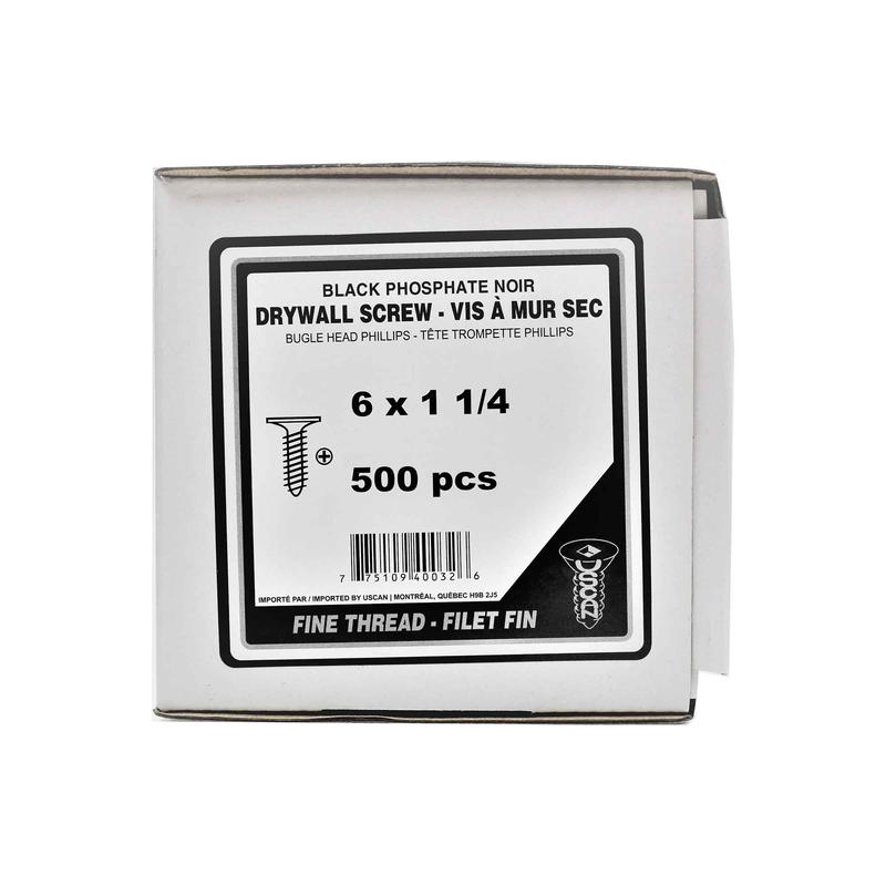 Vis  petit filetage pour cloisons sches, #6x1-1/4" (500 units)