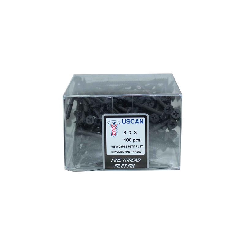 Vis  petit filetage pour cloisons sches, #8 x 3" (100 units)